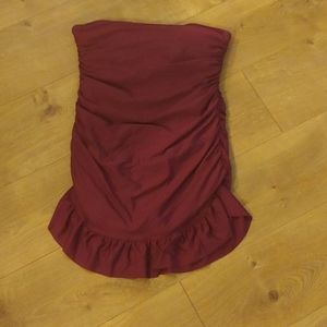 J crew ruched bandeau swim dress Iris 12